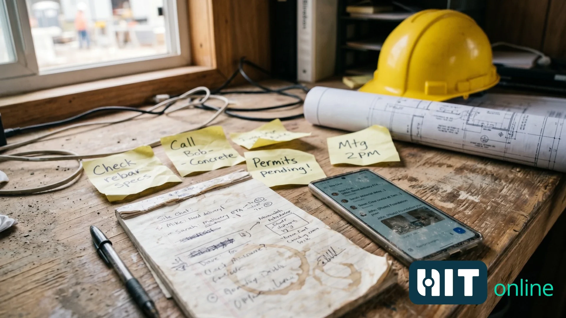 Le chaos des notes incomplètes sur le chantier