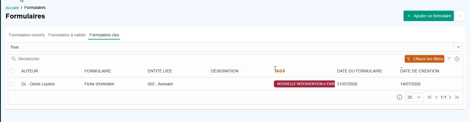 Using tags in forms