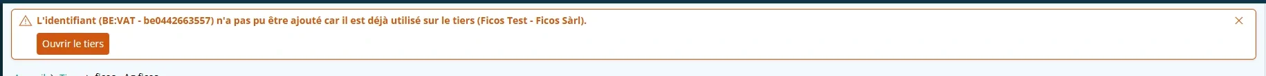 Erkennung eines bereits einem anderen Geschäftspartner zugeordneten Identifikators
