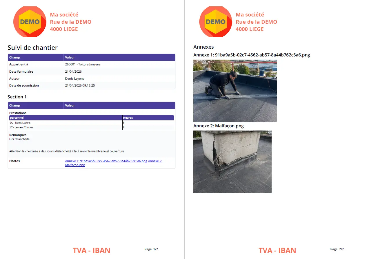 Calendrier de planification dans Hit-Online
