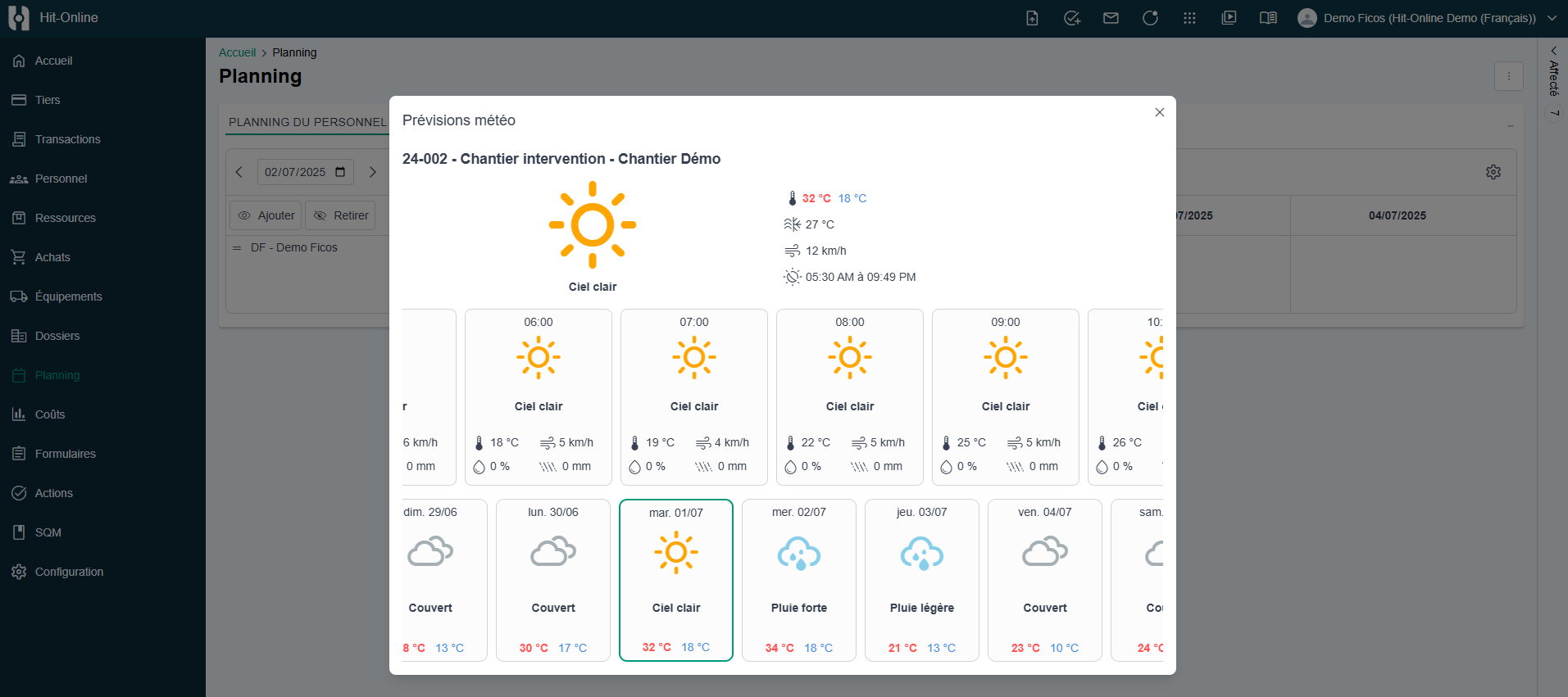 Weather forecast